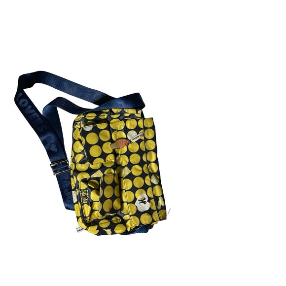 Marukuma Lovers Harajuku Crossbody Bag Yellow Polka Dot Kawaii Y2K - Picture 11 of 11